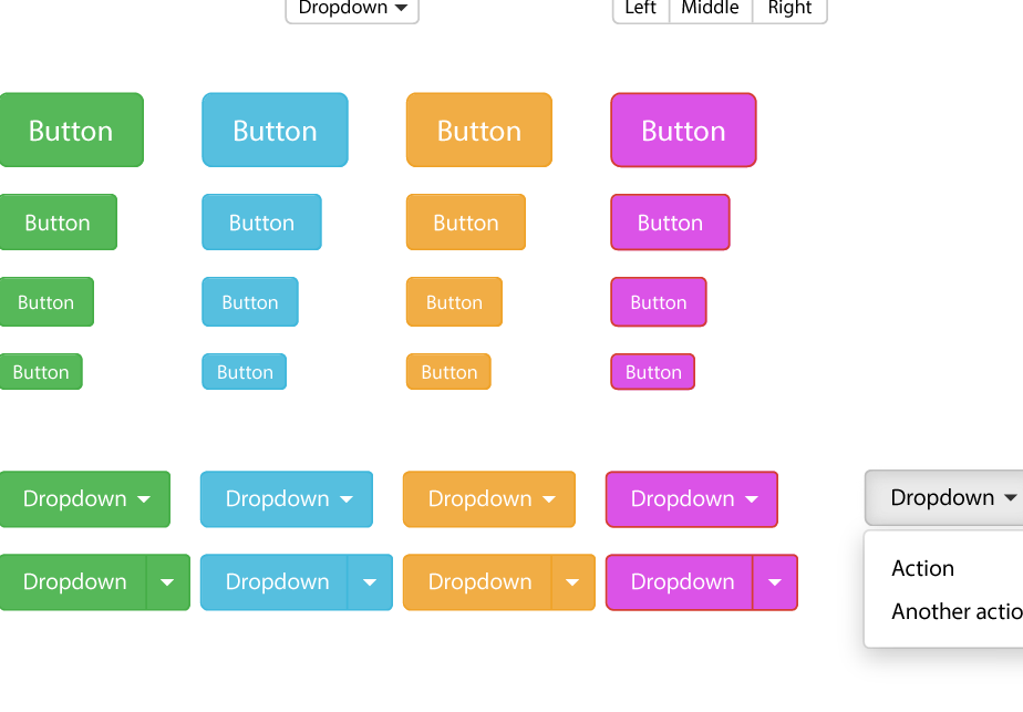 Buttons using a modified global swatch