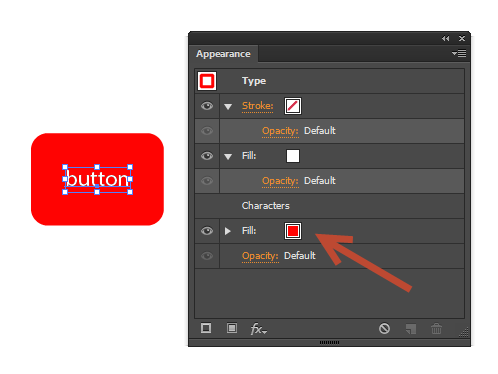 You can also change the color of the button by changing the color of the bottom fill layer
