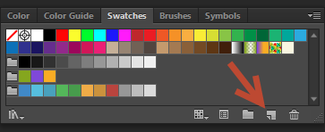 Create a new swatch in the swatches pallet