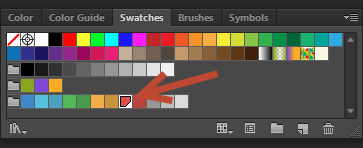 If a swatch is Global it will have a white triangle on the bottom right hand corner of its icon