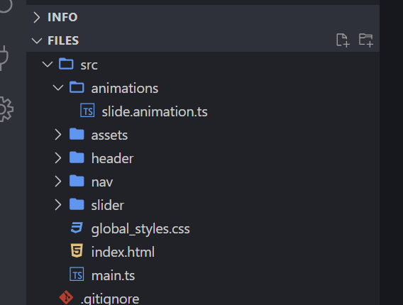 Example of the new animations directory and slide animation file