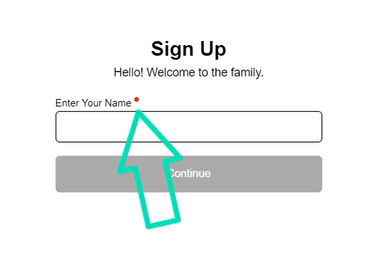 Example of visual representation for a required field with a form label that has an accessibly visually hidden reguired label