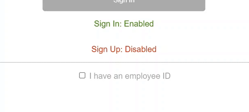 The update form with an employee id option