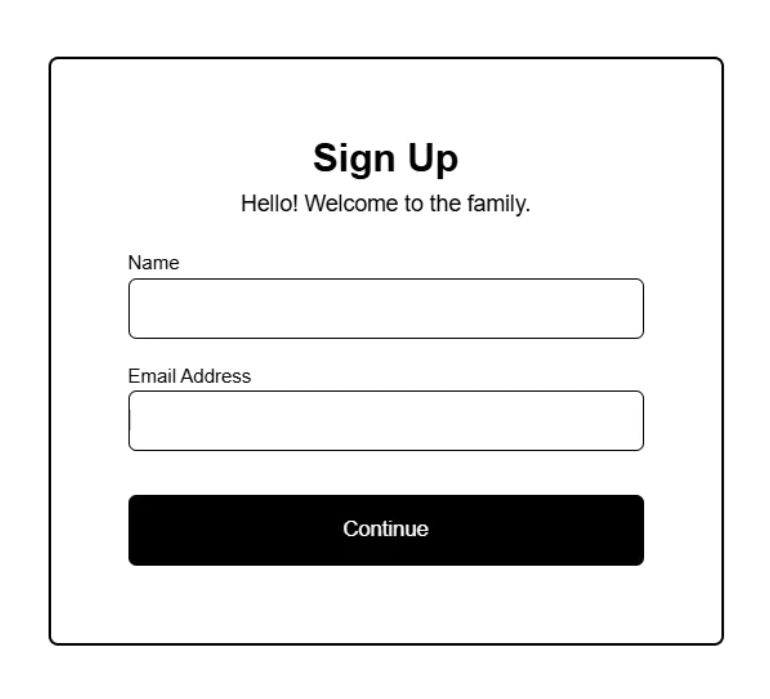 Example of a simple sign-up form component in Angular