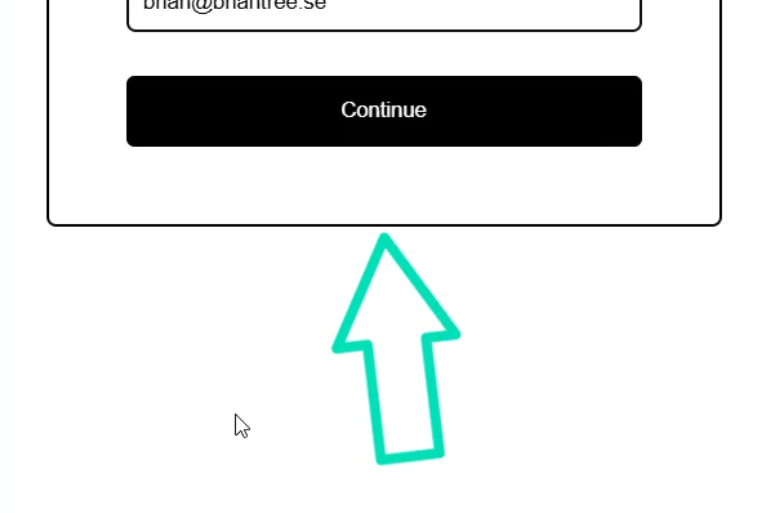 Pointing out the border that goes around the sign-up form