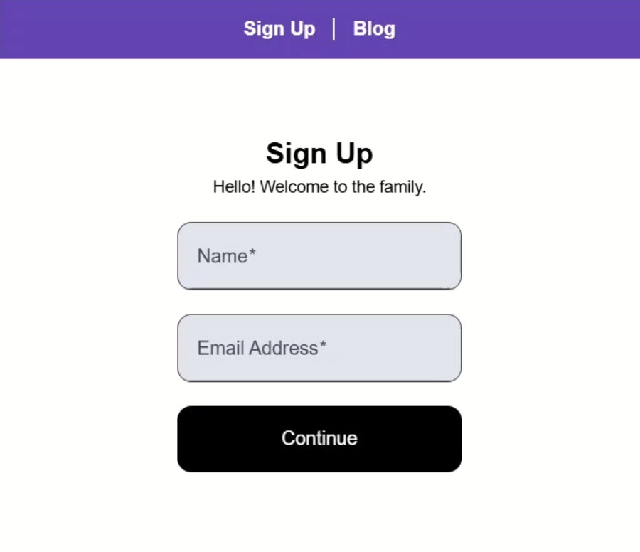 Example of a basic Angular application before adding component specific styles with :host and :host-context pseudo class selectors