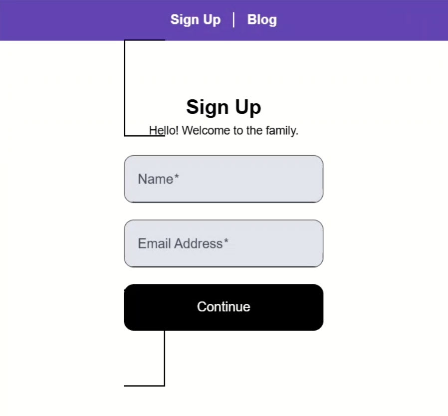 Example of a border added using the :host pseudo class selector without adding display