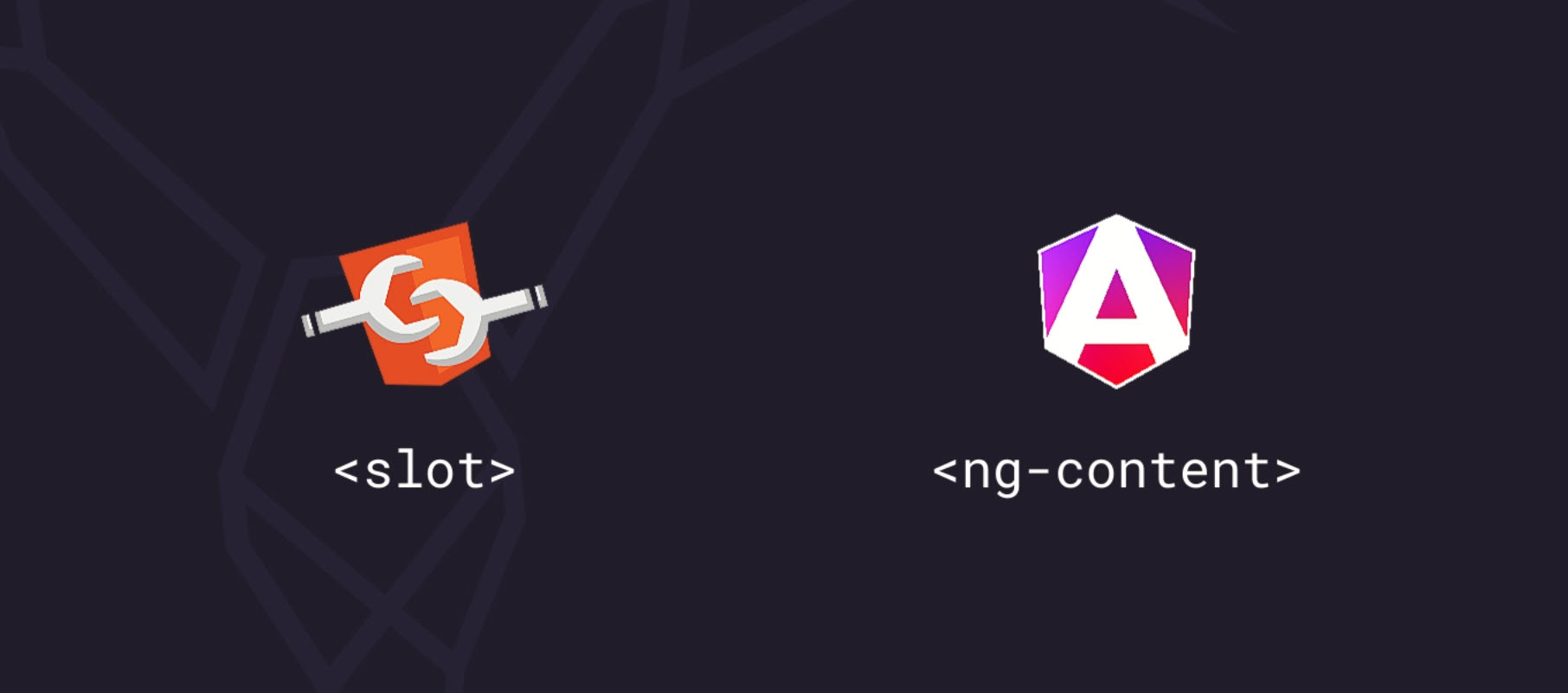 Web Component slots vs Angular content projection