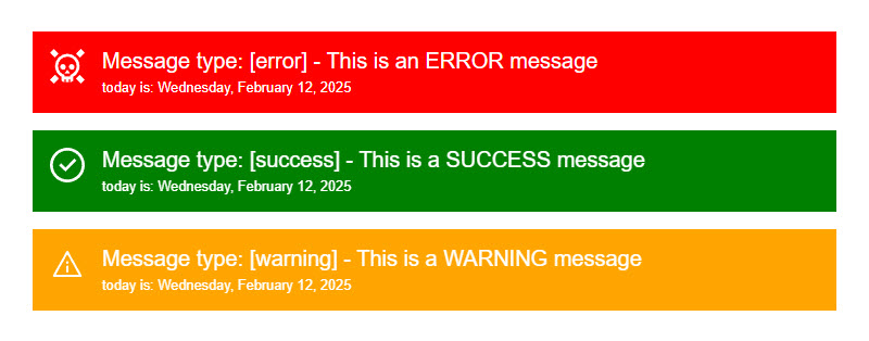 Example of a simple message component in Angular that uses traditional string concatenation for dynamic property binding before switching to newly introduced template literals