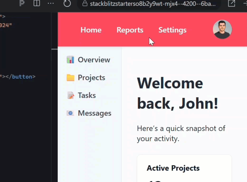 An example of a shield element that doesn't cover the entire page in Angular due to styles applied to parent components