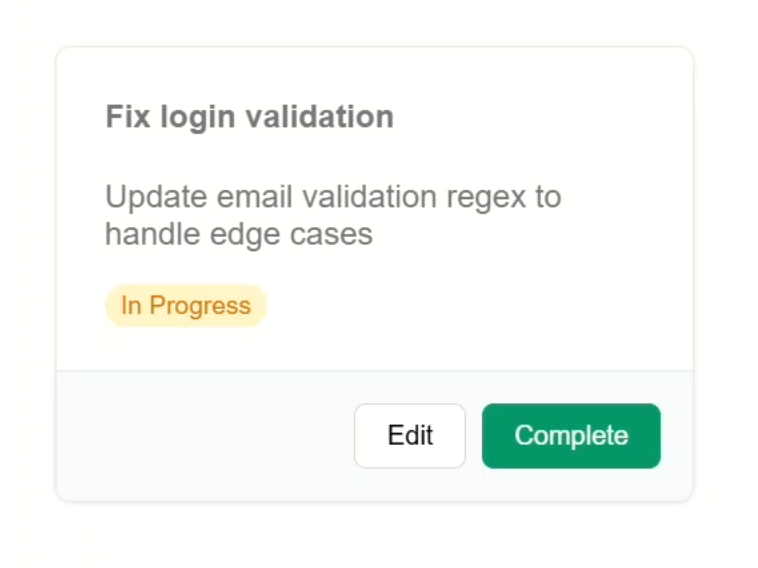 The card component without the conditional wrapping markup for the header slot