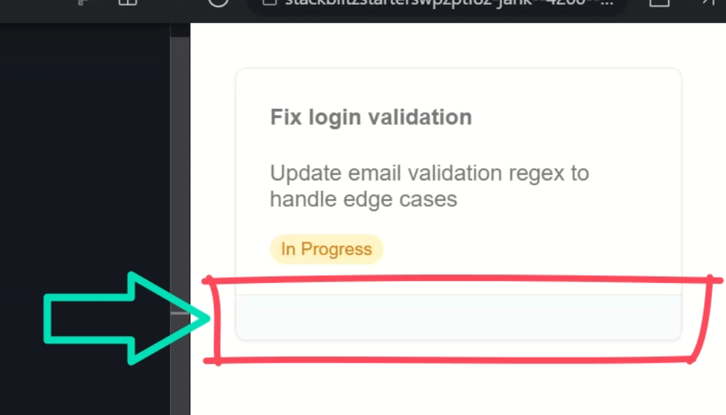 The card component with the conditional wrapping markup for the header slot