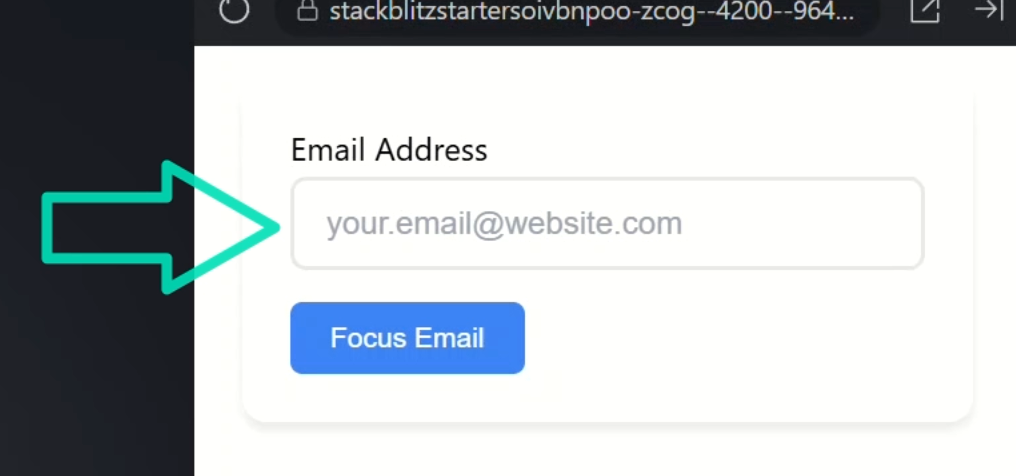An Angular form with an simple email input field