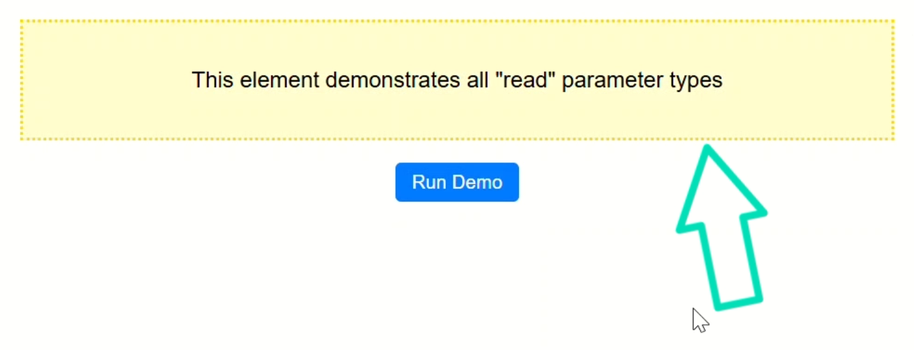 The demo app after adding the has-content class