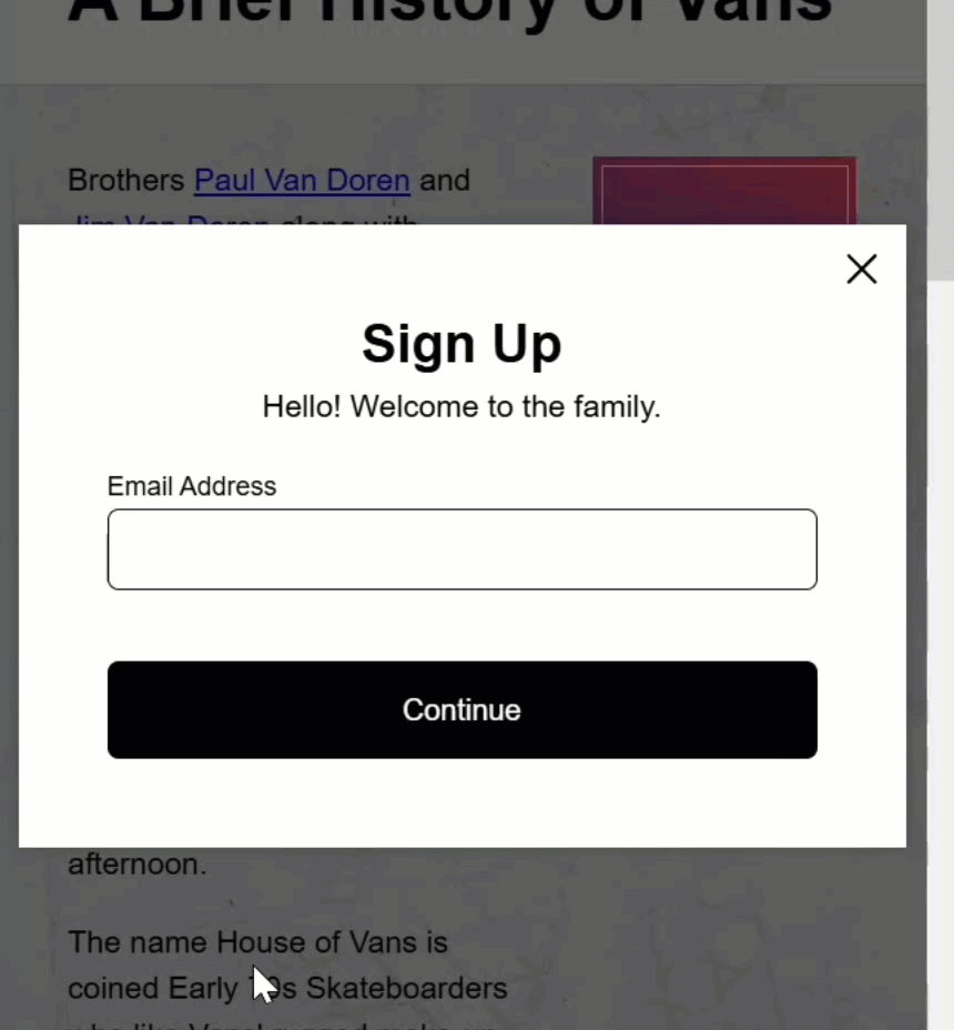 The original demo application with the wobble animation built using the since-deprecated Angular animations module
