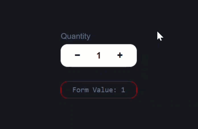 A very basic quantity selector control
