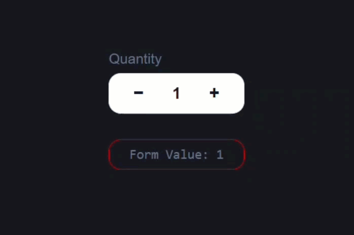 The working quantity control with the form value logging out the quantity using the new signal forms module