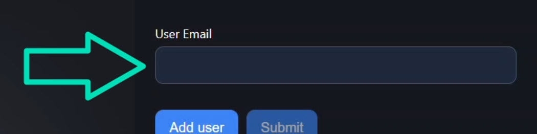 A single email text field in the original state of the dynamic form