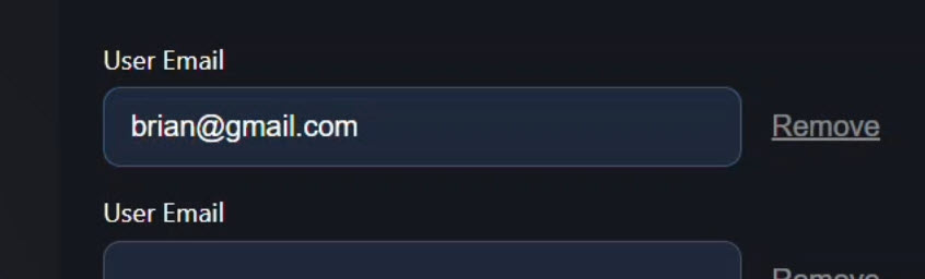 The dynamic form with the validation message disappearing when the email field is valid