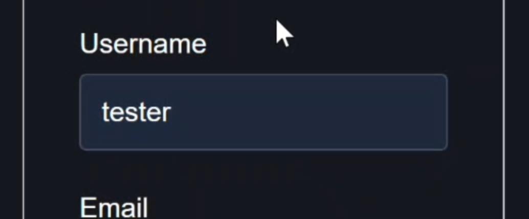 Angular signup form with Signal Forms API showing the username field entered with a username that is available and displaying no error message, demonstrating the need for async validation to check username availability in real-time