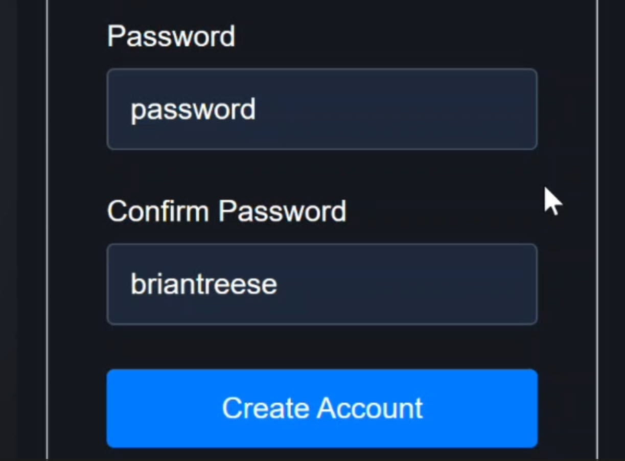 Angular signup form showing submit button enabled because all requirements have been met