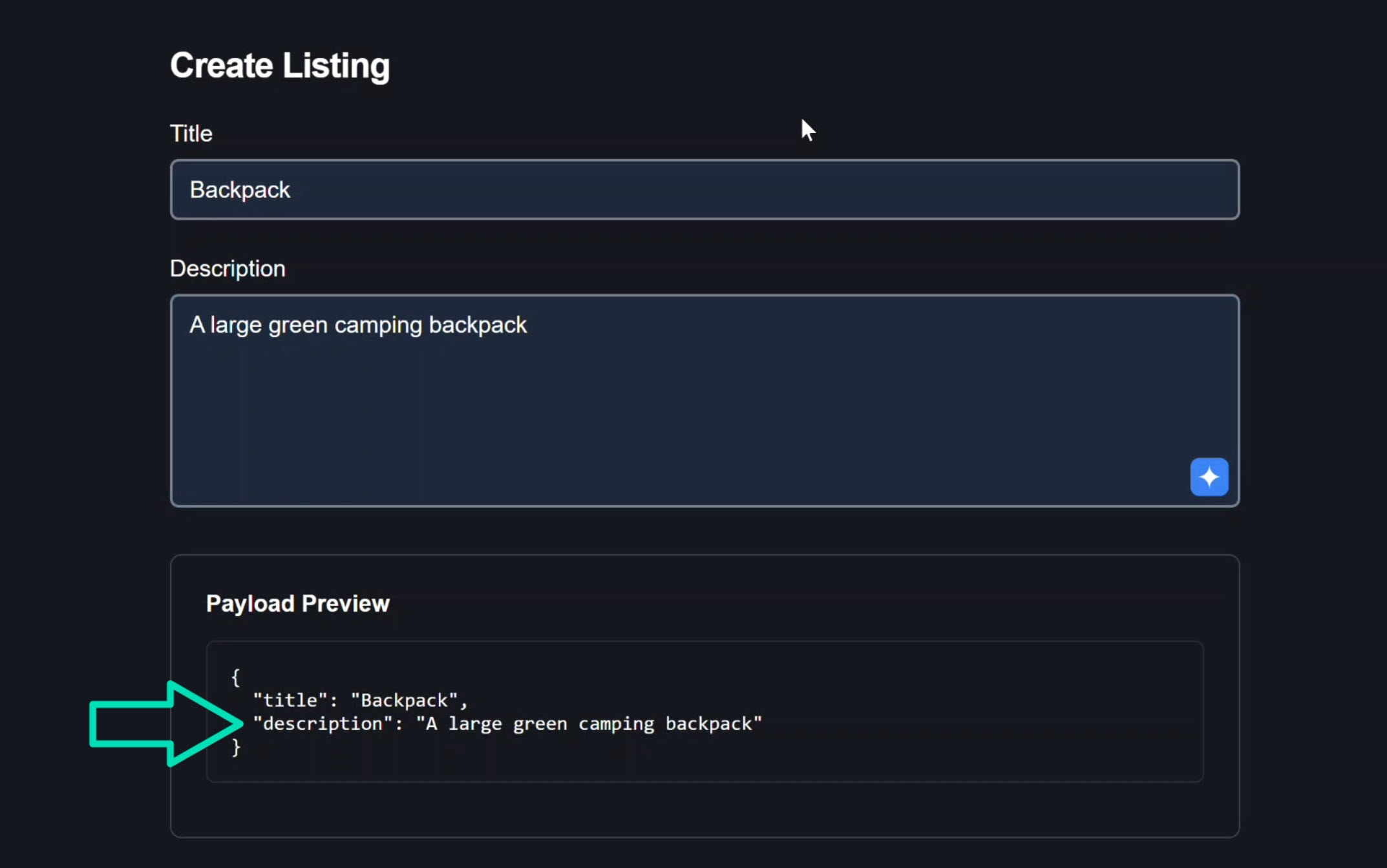 Screenshot of the AI suggestion description