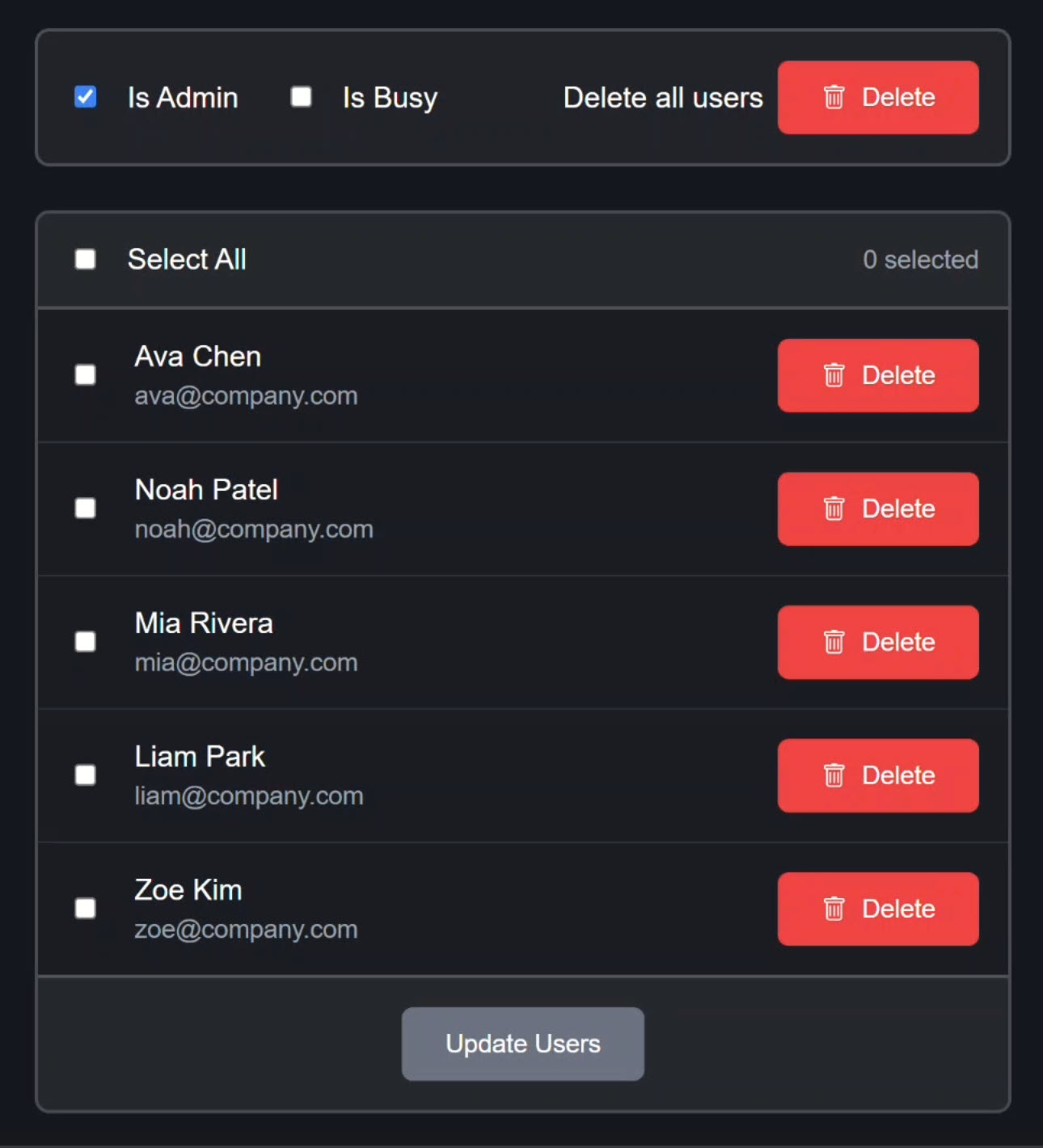 Example of a basic users list application in Angular 21.1
