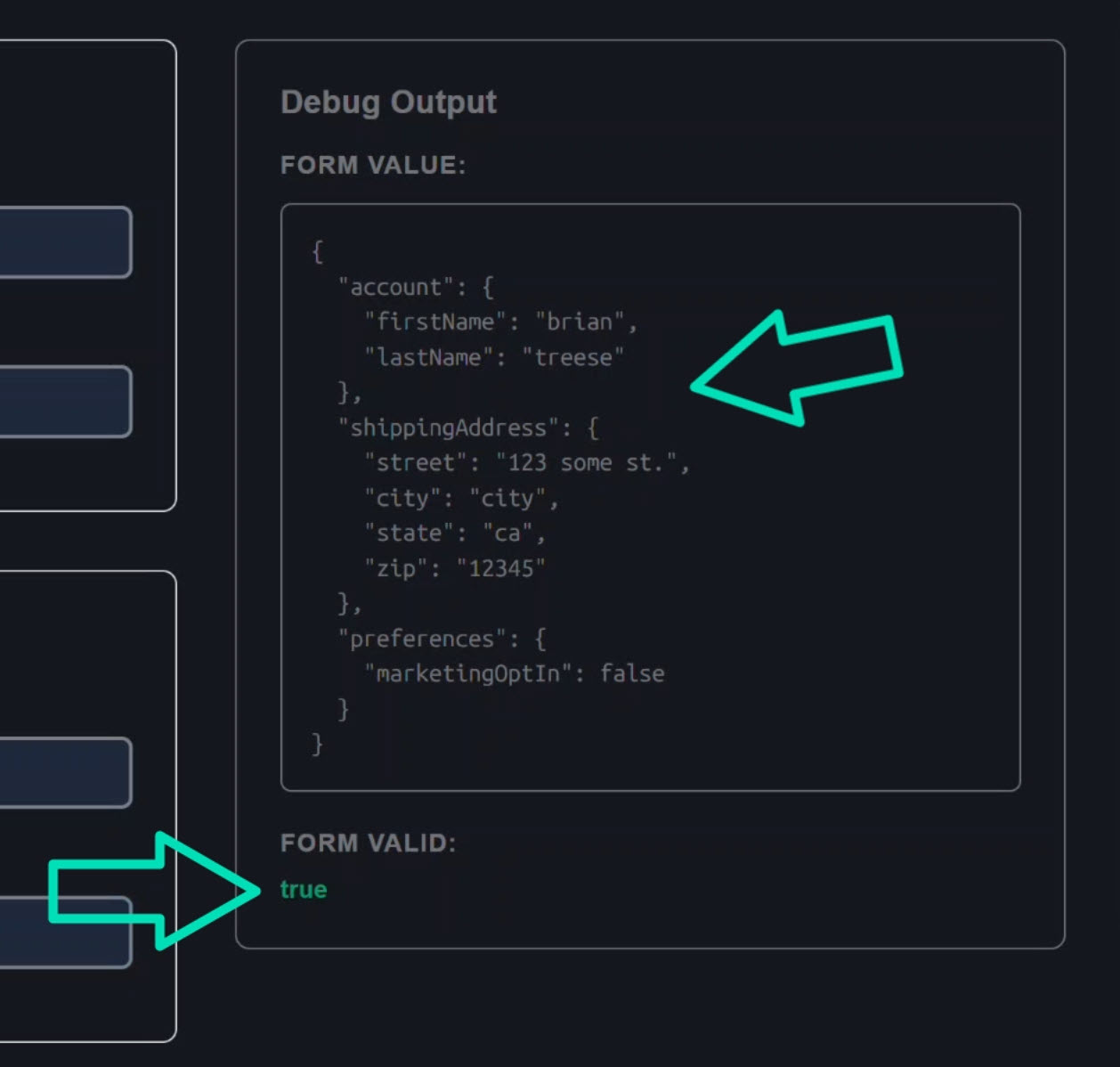The profile form with the account information, shipping address, and preferences sections