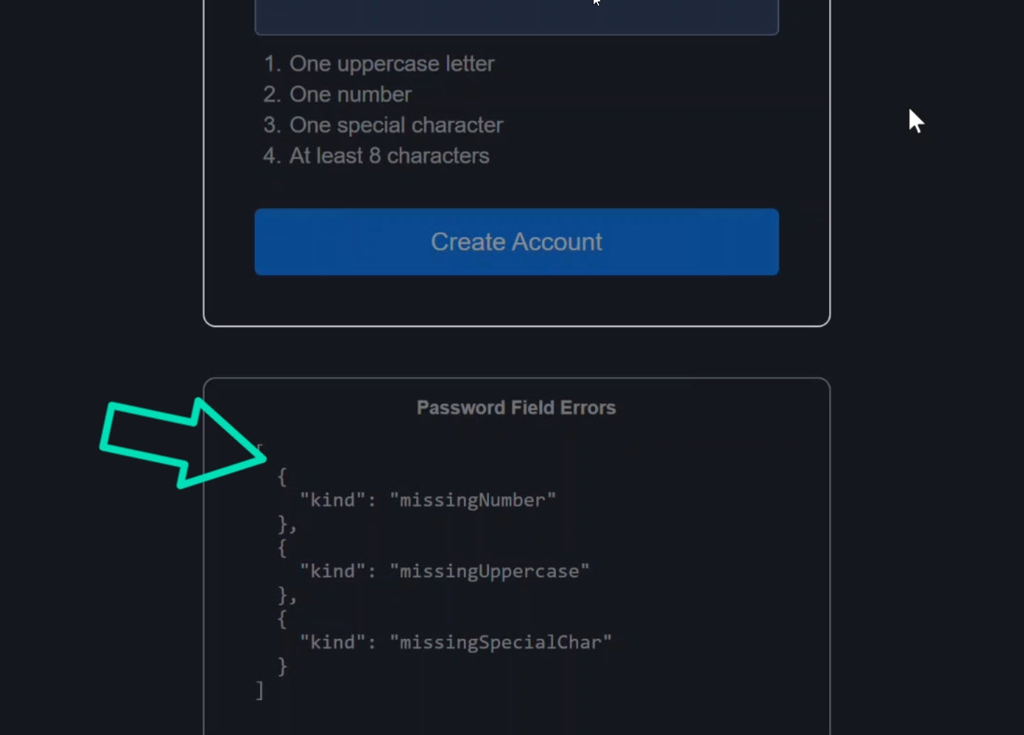The minLength error is not showing up yet because the field is empty