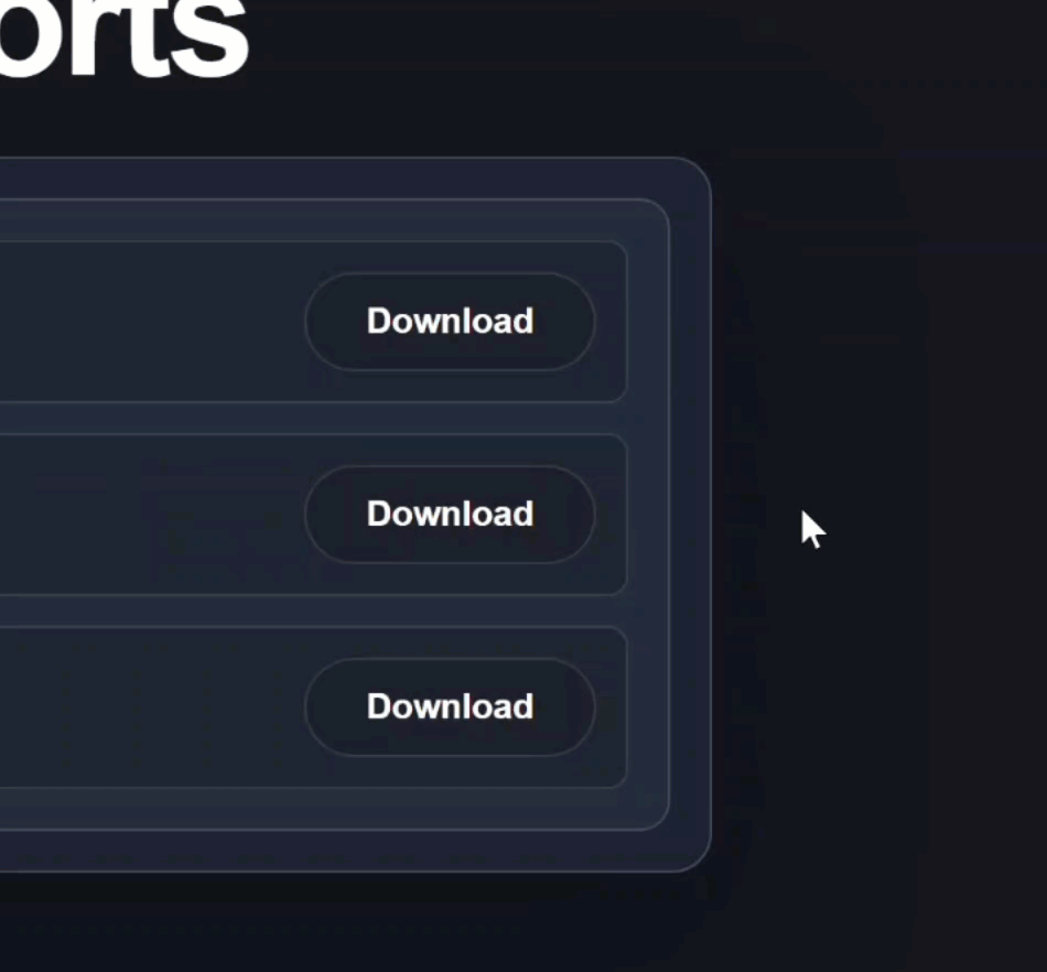 A reports page with a list of reports and a download button for each report. When the report is downloading, we show a spinner. When it isn't, we show the label, this time using the new showProgress input.